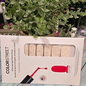 Color Street Pink and gold Press On Nail Designs